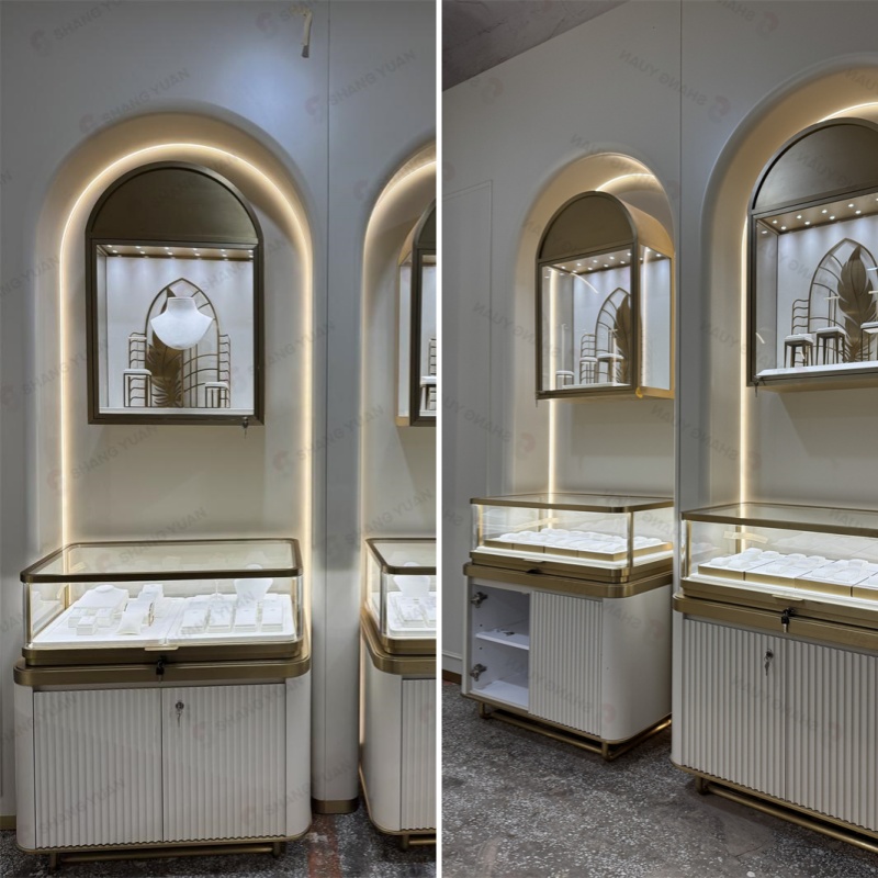 Luxury Arched High-end Retail Wall Display Cabinets